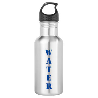 Custom Text "Water" Stainless Steal Water Bottle