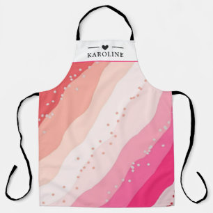Custom Text, watercolor Kitchen Apron