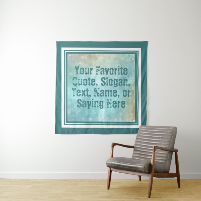 Custom text Watercolor Splash tapestry (In Situ)