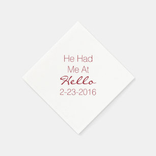 Custom Text Wedding Cocktail Napkin