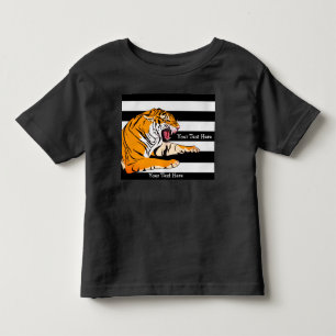 Custom Text/ Wild Tiger Rawr Zoo Cat Stripes Toddler T-Shirt
