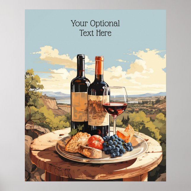 Custom Text Wine Lover's Poster (Front)