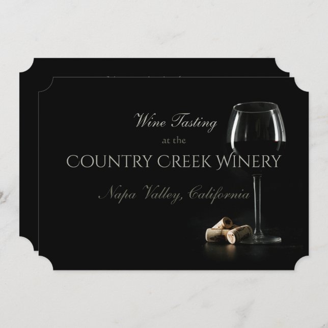 Custom text Wine Tasting / Cocktail Party Invitation (Front/Back)