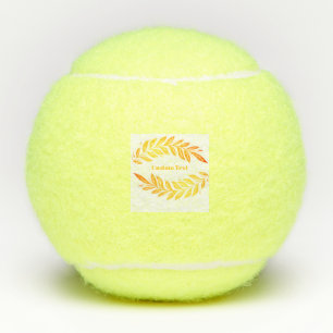 Custom Text With Leaf Logo Image Sports Durable Tennis Balls