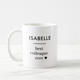 Custom Text Work Bestie Coworker Colleague Minimal Coffee Mug