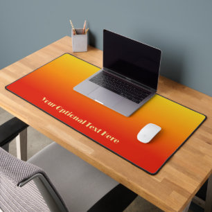 Custom Text Yellow to Red Gradient Desk Mat