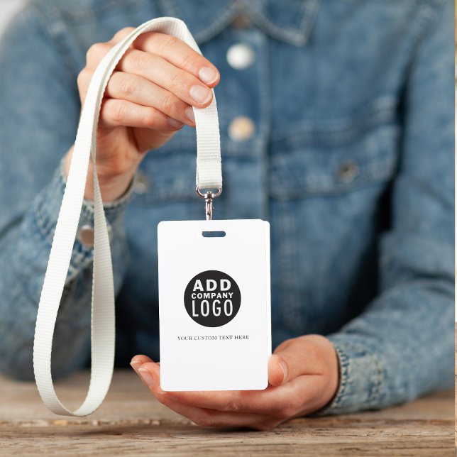 Custom Text Your Logo Here | Business ID Name Badge (Creator Uploaded)
