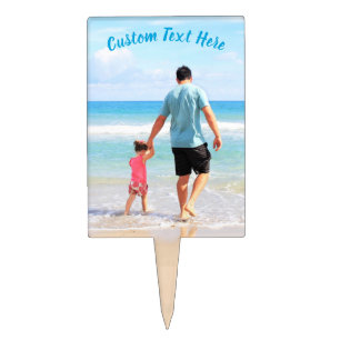 Custom Text Your Photo Cake Topper Personalised