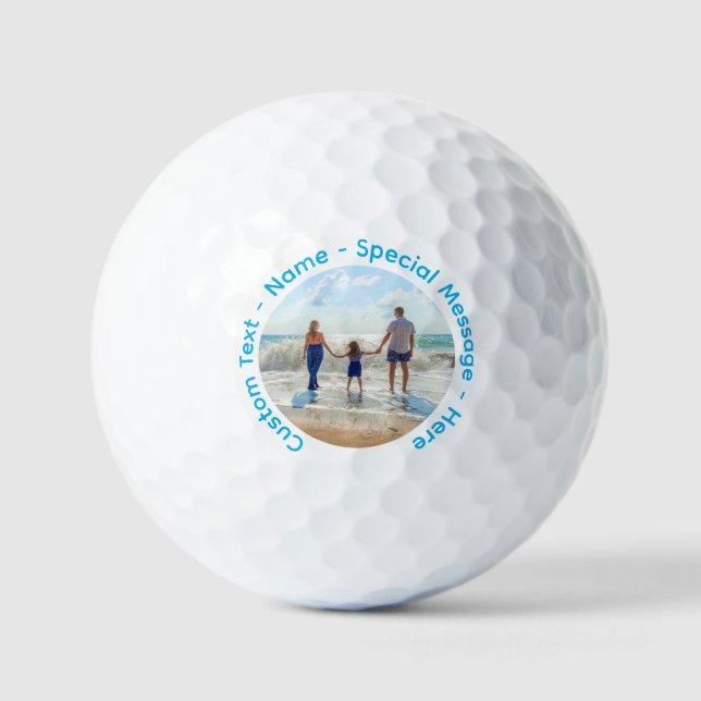 Custom Text Your Photo Golf Balls Personalised (Front)