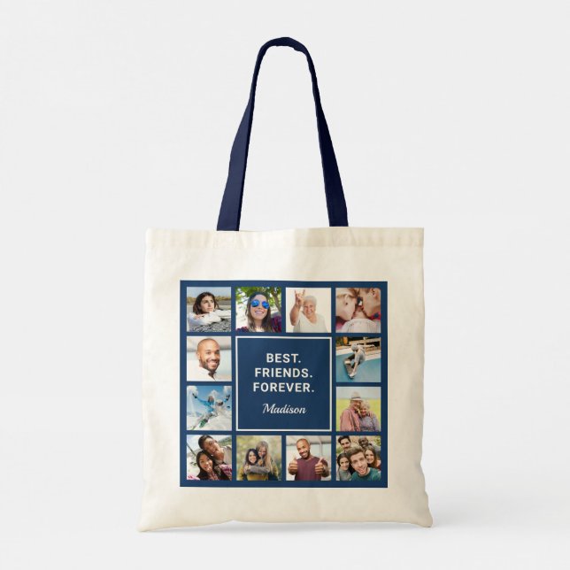 Custom Text & YOUR Photos Tote Bag (Back)