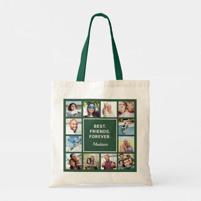 Custom Text & YOUR Photos Tote Bag (Back)