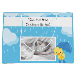Custom Texts/Photos Baby Shower Boy or Girl Large Gift Bag