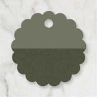 Custom Textured Moss Green Favour Tag (Bottom Half