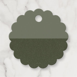 Custom Textured Moss Green Favour Tag (Bottom Half