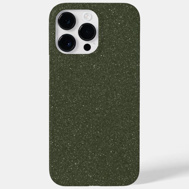 Custom Textured Moss Green iPhone 14 Pro Max Case (Back)