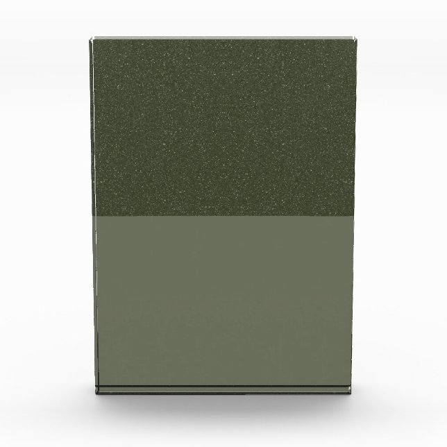 Custom Textured Moss Green Reversible Photo Block (Front)