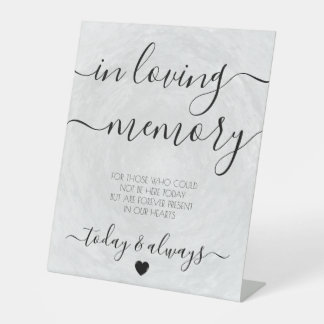 Custom Texturised Calligraphy Memorial Pedestal Sign