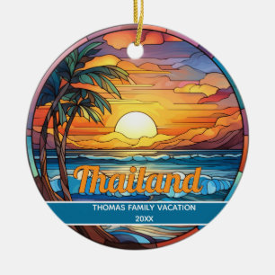 Custom Thailand Beach Ceramic Tree Decoration
