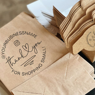 Custom Thank You Business Packaging Rubber Stamp