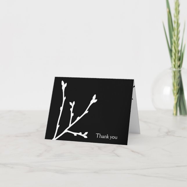 Custom Thank You Cards in Black (Front)