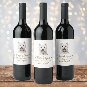 Custom Thank You Dog I Do Too Wedding Wine Label