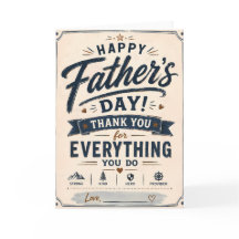 Custom Thank You Father’s Day Card