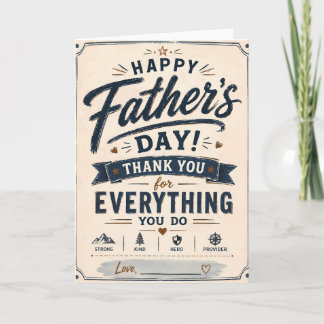 Custom Thank You Father’s Day Card
