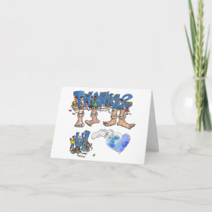 Custom Thank You Feet Card