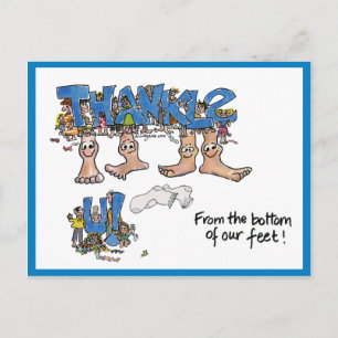 Custom Thank You Feet Postcard