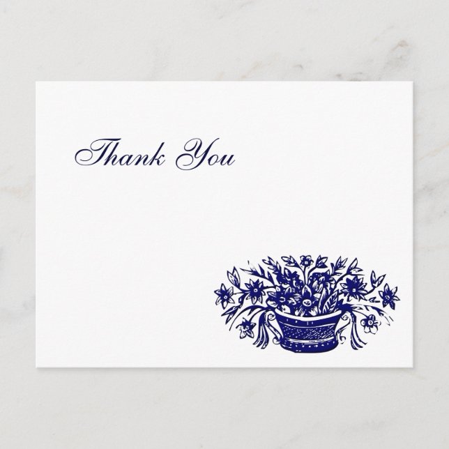 Custom Thank You Flower Basket Postcards (Front)