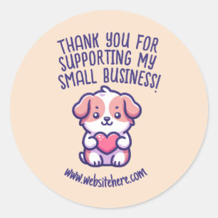 Custom Thank You For Supporting My Small Business Classic Round Sticker