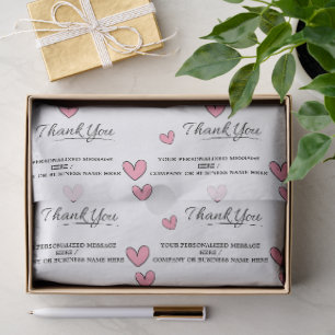 Custom Thank You Gift Business or Wedding Favours Tissue Paper
