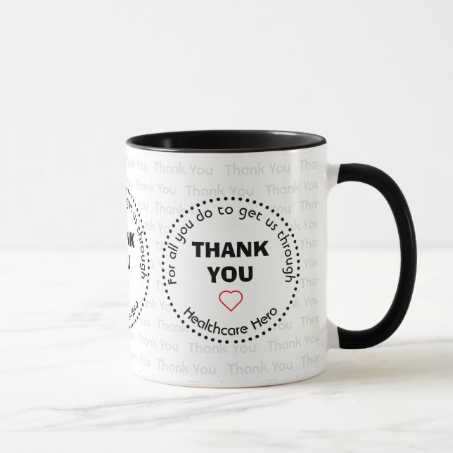 Custom THANK YOU Healthcare Hero Mug (Right)