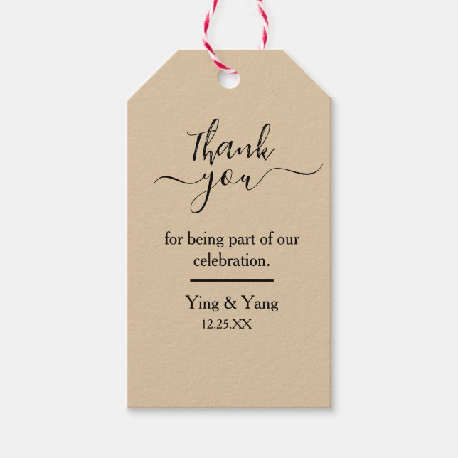 Custom Thank You Holiday Gift Tags (Front)