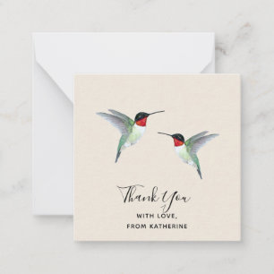Custom Thank You Hummingbird Note Card