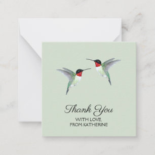 Custom Thank You Hummingbird Note Card
