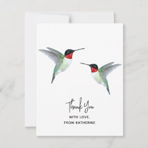 Custom Thank You Hummingbird Note Card
