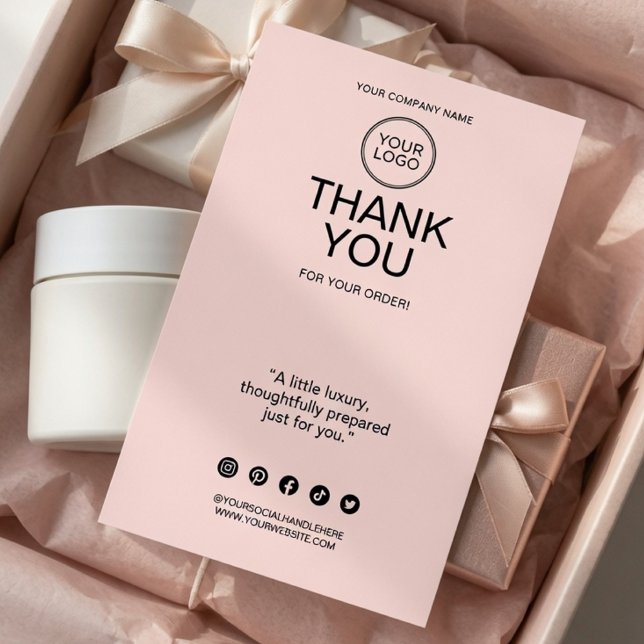 Custom Thank You Insert Card with Logo  (Creator Uploaded)