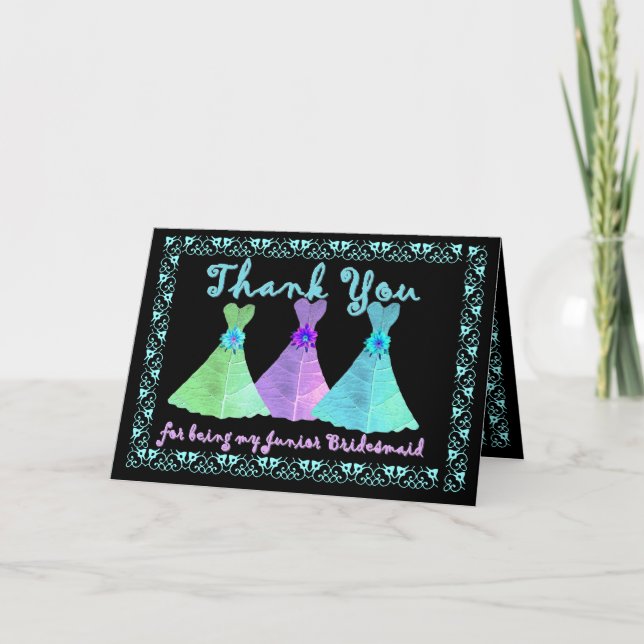 CUSTOM - THANK YOU Junior Bridesmaid with Dresses (Front)