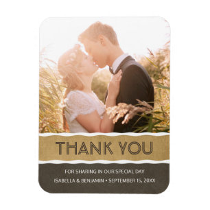 Custom Thank You Magnet   Fridge Wedding Photo