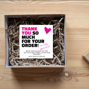 Custom Thank You package insert With Logo & Offer