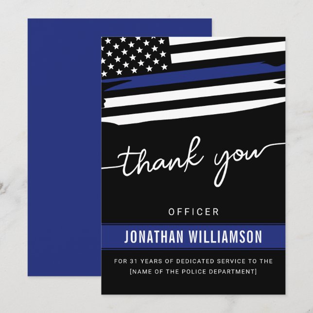 Custom Thank You Police Officer Retirement Gift (Front/Back)