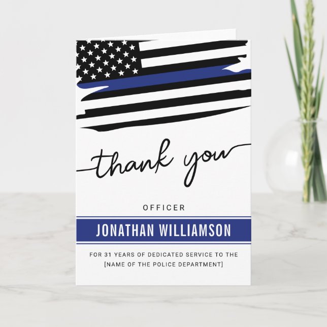 Custom Thank You Police Officer Retirement Gift (Front)