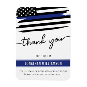 Custom Thank You Police Officer Retirement Gift Magnet