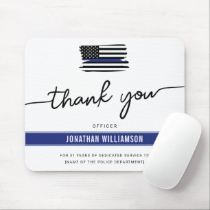 Custom Thank You Police Officer Retirement Gift Mouse Mat
