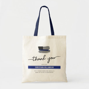 Custom Thank You Police Officer Retirement Gift Tote Bag