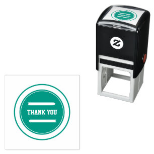 Custom THANK YOU Printed Crisp Green Impression Self-inking Stamp