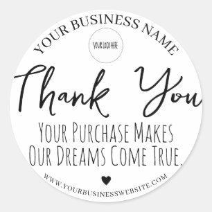 Custom Thank You Stickers for Small Business