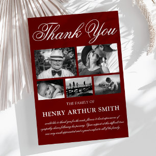 Custom Thank You Sympathy Photo Card