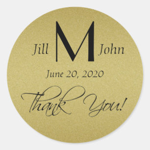 Custom Thank You Wedding Favour Stickers